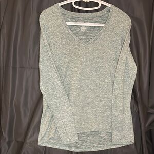 Heather Gray V-Neck Women's Top